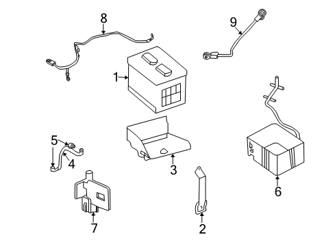 2004 Dodge Stratus Battery Tray-Battery Diagram for 4646511AC