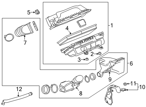 2018 Chevrolet Express 3500 Air Intake PCV Tube Diagram for 12666567