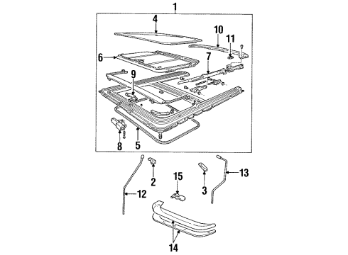 1999 Mercury Villager Moonroof Motor Diagram for XF5Z-15790-BB