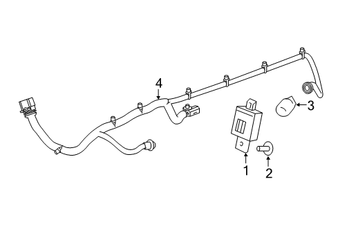 2021 Chevrolet Colorado Bulbs License Lamp Diagram for 23251665