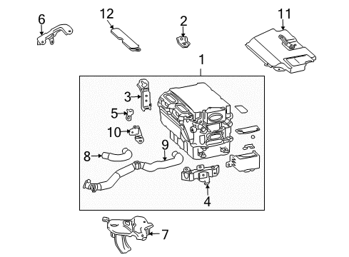 2009 Lexus LS600h Electrical Components Inverter Assy, W/Converter Diagram for G9200-50060