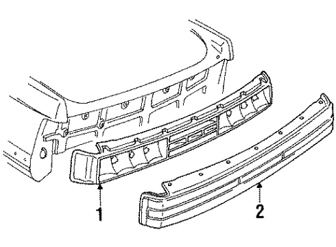 1992 Buick Century Combination Lamps Lamp Asm-Tail Diagram for 5975747