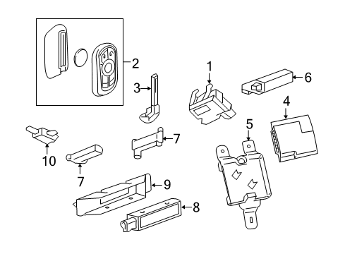 2022 Chevrolet Equinox Keyless Entry Components Module Diagram for 13529583