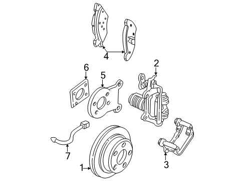 1993 Chevrolet Camaro Brake Components Pad Kit, Front Disc Brake Diagram for 18024917