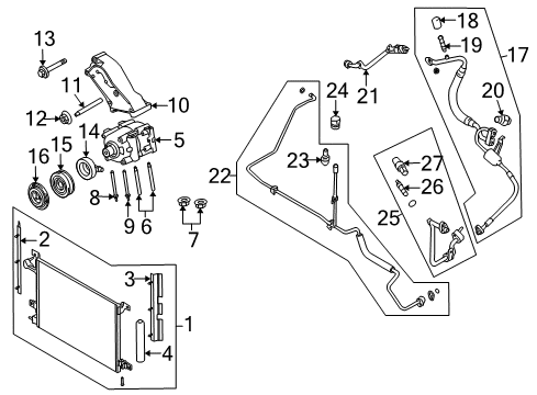 2010 Ford Mustang Switches & Sensors Compressor Diagram for AR3Z-19703-C