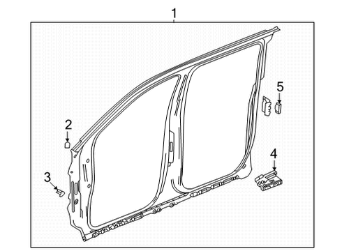 2022 Cadillac Escalade ESV Uniside Lower Filler Diagram for 84847764