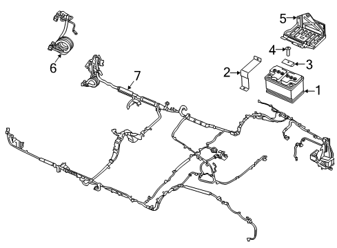 2012 Chevrolet Caprice Battery Tray, Battery Auxiliary Diagram for 92258820