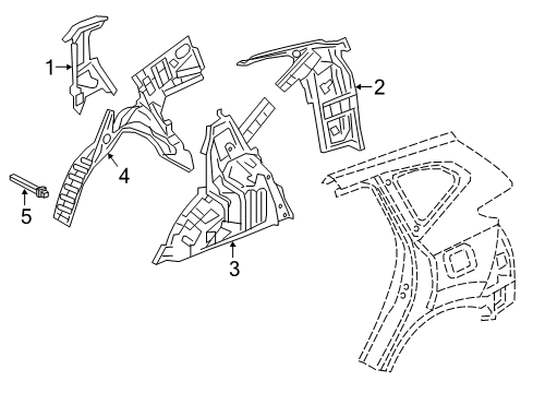 2020 Honda CR-V Inner Structure - Quarter Panel WHEELHOUSE, R. RR. Diagram for 64330-TLA-A01ZZ