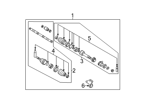 2007 Nissan Maxima Drive Axles - Front Shaft Assy-Front Drive, LH Diagram for 39101-7Y00A