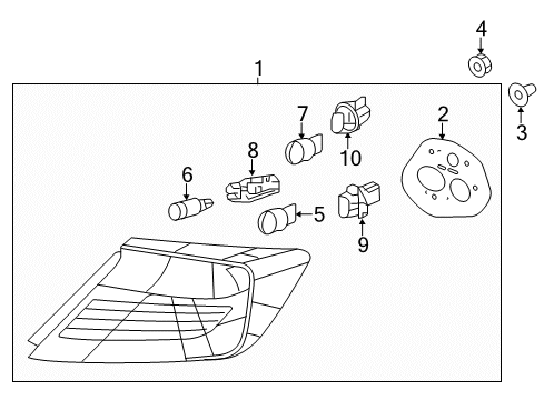 2014 Honda Civic Bulbs Gasket, Base Diagram for 33502-TS8-A51