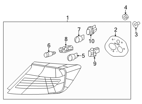 2014 Honda Civic Bulbs Taillight Assy., L. Diagram for 33550-TS8-A51