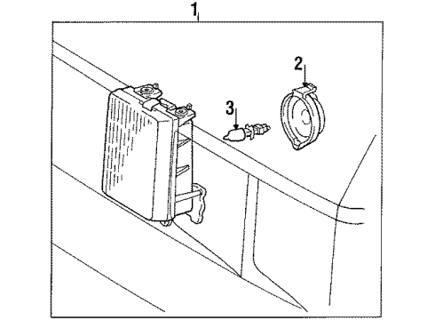 1988 Toyota Van Fog Lamps Fog Lamp Assembly Diagram for 81210-28010