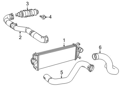 2018 Jeep Grand Cherokee Intercooler Hose-Charge Air Cooler Diagram for 68292138AB