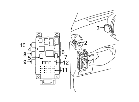 2004 Scion xA Blower Motor & Fan Holder Diagram for 82666-52010