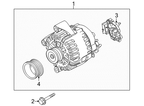 2009 BMW X6 Alternator Hex Bolt With Washer Diagram for 07119905402