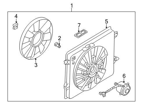 2000 Nissan Quest Cooling System, Radiator, Water Pump, Cooling Fan SHROUD Assembly Diagram for 21483-7B000