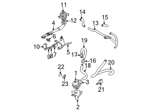 2000 Chevrolet Venture Emission Components Vapor Canister Diagram for 17113327