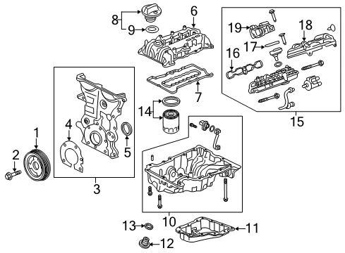 2016 Chevrolet Cruze Filters Throttle Body Diagram for 12675730