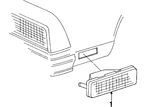 1984 GMC Caballero Side Marker Lamps Lamp Assembly Diagram for 929985
