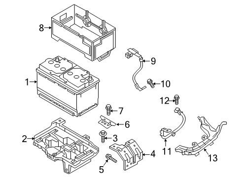 2017 Kia Sorento Battery Battery Sensor Assembly Diagram for 37180C6000