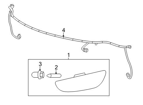 2012 Chevrolet Captiva Sport Front Lamps - Side Marker Lamps Side Marker Lamp Diagram for 96830939