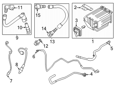 2020 Ford Transit-350 HD Emission Components Vapor Hose Diagram for JK4Z-9G297-C