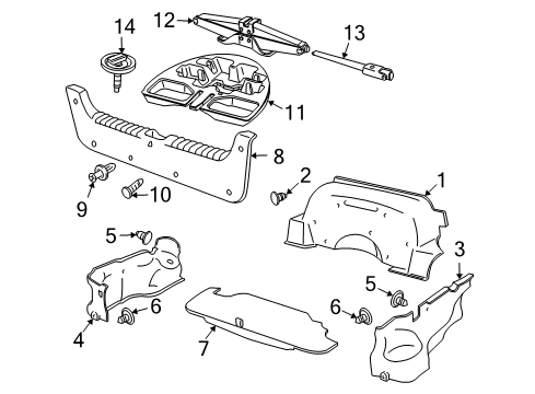 2006 Pontiac GTO Interior Trim - Rear Body Wrench-Jack/Wheel. Diagram for 92165629