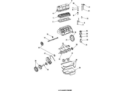 1984 Chevrolet Camaro Engine Parts, Mounts, Cylinder Head & Valves, Camshaft & Timing, Oil Pan, Oil Pump, Crankshaft & Bearings, Pistons, Rings & Bearings Screen Asm-Oil Pump (W/ Bracket) Diagram for 10004849