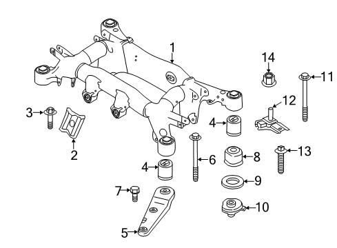 2015 BMW 550i xDrive Suspension Mounting - Rear Torx Screw Diagram for 07119907297