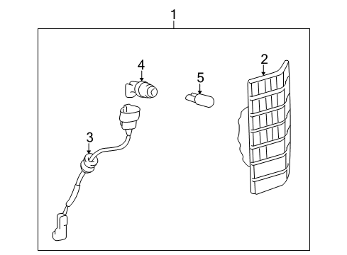 2003 Lexus LX470 Bulbs Socket & Wire, Back-Up Lamp Diagram for 81675-60080