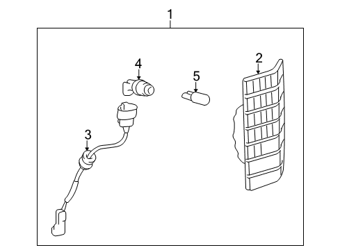 2003 Lexus LX470 Bulbs Lamp Assy, Back-Up, RH Diagram for 81670-60081