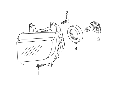 2011 Honda Ridgeline Bulbs Light Unit, R. Daytime Running Diagram for 33201-SJC-A01