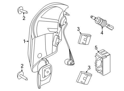 2020 Lincoln Aviator Tail Lamps Control Module Diagram for JL7Z-13C788-C