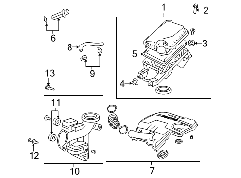 2008 Pontiac G6 Powertrain Control Duct Asm-Air Cleaner Outlet (W/ Resonator) Diagram for 15272015