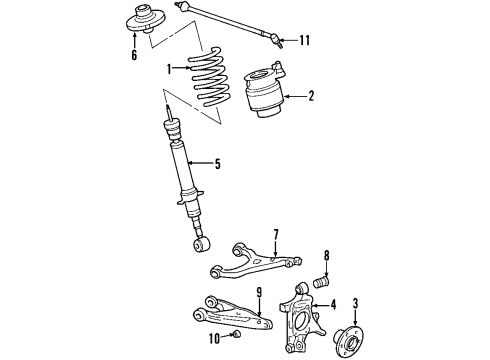 2004 Ford Expedition Rear Suspension Components, Lower Control Arm, Upper Control Arm, Ride Control, Stabilizer Bar Stabilizer Bar Insulator Diagram for 2L1Z-5493-FA