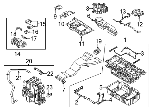 2020 Kia Optima Battery Safety Plug Assembly-Male Diagram for 37586-E6000