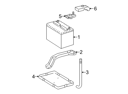 2011 Lexus ES350 Battery Wire, Engine Diagram for 82121-33B62