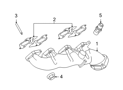 2014 Ford E-150 Exhaust Manifold Connector Diagram for XL3Z-9F485-AA