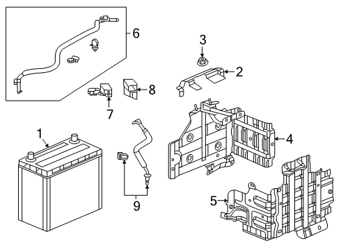 2021 Honda Insight Battery PLATE Diagram for 31513-TXM-A00