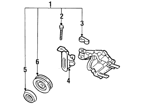 1991 Dodge Ram 50 Belts & Pulleys V Belt RIBBED Diagram for MD187462