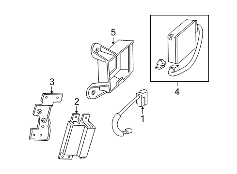 2012 Acura TL Lane Departure Warning Bracket Assembly, Driver Side Diagram for 36937-TK4-A01