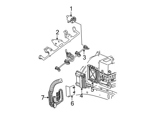 2005 GMC Envoy XL Fuel Injection Multiport Fuel Injector Assembly Diagram for 19244623