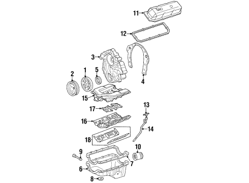 1994 Pontiac Firebird Intake Manifold Dipstick Diagram for 24504405
