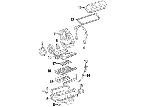 1995 Pontiac Firebird Filters Oil Filter Diagram for 25324052