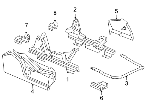 2007 GMC Sierra 1500 Classic Tracks & Components Cover, Passenger Seat Riser Finish *Pewter Diagram for 88941716