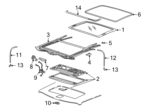 1997 Pontiac Trans Sport Sunroof Switch Asm-Interior Lamp & Multifunction Diagram for 10243818