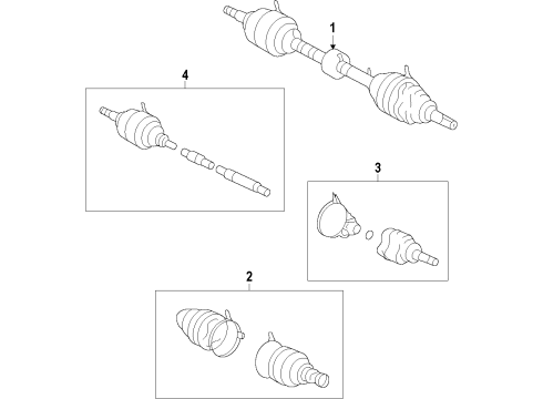 2014 Toyota Yaris Front Axle Shafts & Joints, Drive Axles Axle Assembly Diagram for 43420-0D450