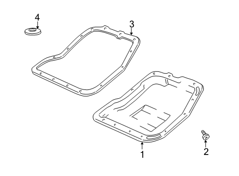 1997 Dodge B2500 Automatic Transmission Pan-Transmission Oil Diagram for 4058997