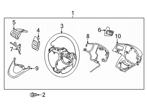 2022 Hyundai Kona Electric Steering Wheel & Trim Paddle Shift Switch Assembly, Left Diagram for 96770-K4000-TRY
