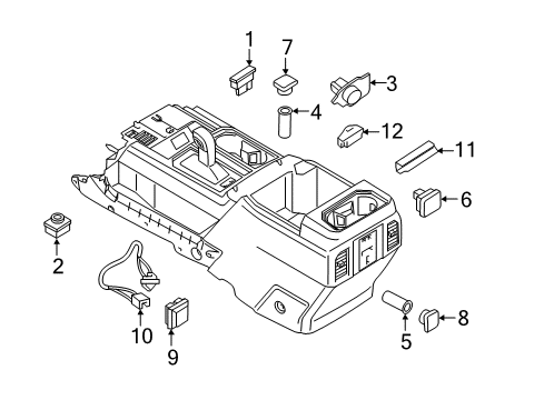 2018 Ford Expedition Parking Aid Switch Assembly Diagram for JL1Z-13D730-DA